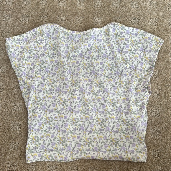SHEIN XS floral crop top, short sleeve - Picture 3 of 4